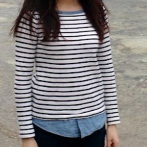 LOFT long sleeve striped shirt XXSP